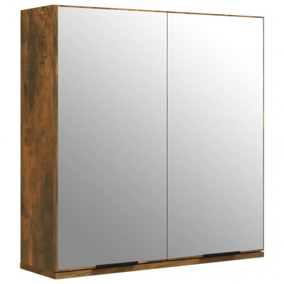 Armoire à miroir de salle de bain 64 x 20 x 67 cm chêne fumé 02_0006723