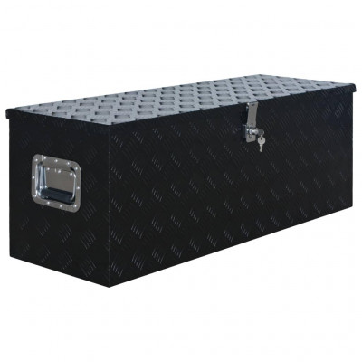 Boîte en aluminium 108,5 x 37 x 40 cm noir 02_0003196