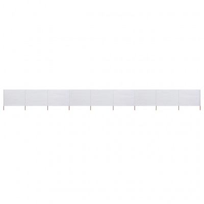 Brises-vue paravent 9 panneaux tissu 1200 x 160 cm blanc sable 02_0008861