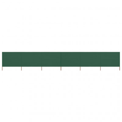 Brises-vue paravent 6 panneaux tissu 800 x 120 cm vert 02_0008841