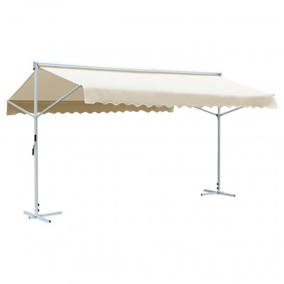 Auvent sur pied 600 x 300 cm crème 02_0007483