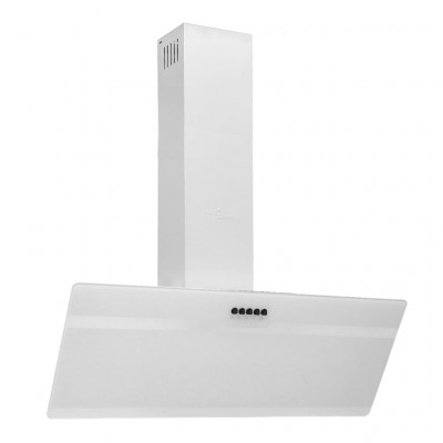 Hotte murale 90 cm acier et verre trempé blanc 02_0005856