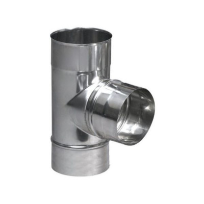 Té équerre inox 304 piquage femelle diamètre 125 mm TEN 