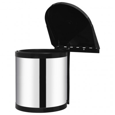 Poubelle intégrée de cuisine 12 litres acier inoxydable 02_0006040