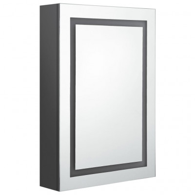 Armoire de salle de bain à miroir led 50 x 13 x 70 cm gris 02_0006595