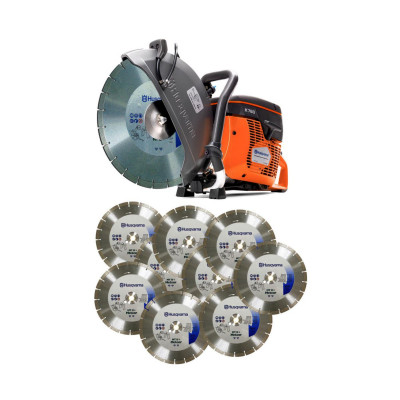 Découpeuse K770 12 avec carter et 10 disques 300 mm HUSQVARNA
