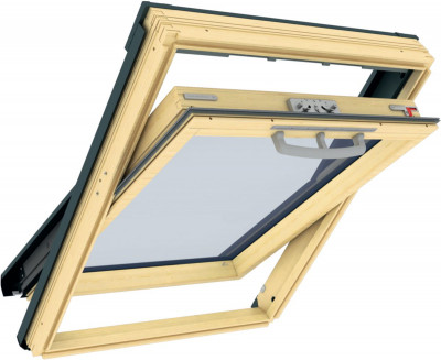 Fenêtre de toit à rotation Q-4 H2GAL bois aluminium 780 x 550 mm ROTO