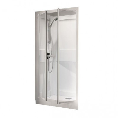 Cabine Kineprime 3 niche 2 portes haut transparent thermostatique 100 x 80 cm KINEDO DOUCHE
