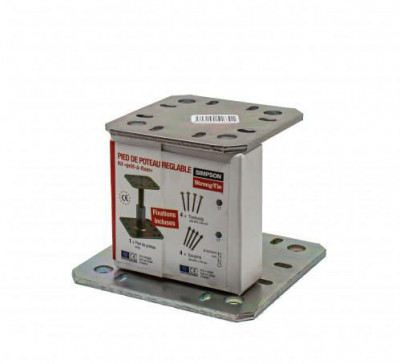 Kit pied poteau avec 8 fixations PPRC 130x100x 150 mm SIMPSON STRONG-TIE