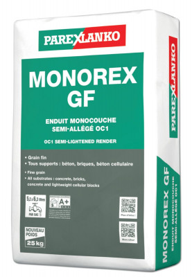 Enduit Monorex GF gris cendre G50 25 kg PAREXLANKO