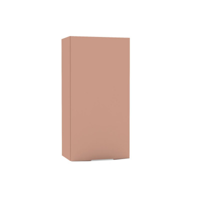 Niche haute Plénitude 1 porte 1 tablette rose nude version droite 60 x 30 x 20 cm