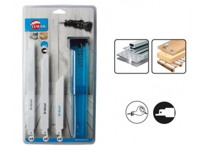 Assortiment de 12 lames bimétal pour scie sabre LEMAN