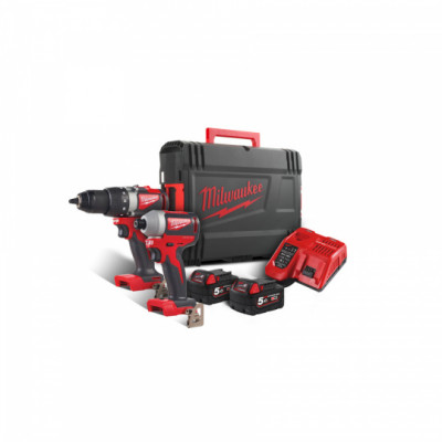 Perceuse-visseuse Brushless Powerpack M18 BLPP2B2-502X pack de 2 produits MILWAUKEE