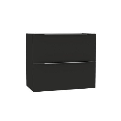 Meuble sous vasque Plénitude partie gauche pour composition 2 tiroirs noir mat 38 x 70 x 60 cm