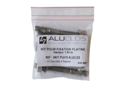 Kit pour fixation platine 1,80 m ALUCLOS