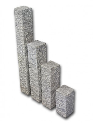 Palissade brochée granit gris 400 x 120 x 120 mm PIERRES DE L'EST