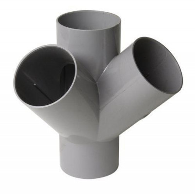 Culotte femelle-femelle 45° double équerre diamètre 100 mm NICOLL