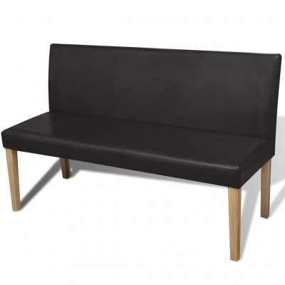 Banc banquette 139,5 cm synthétique marron foncé 02_0010910