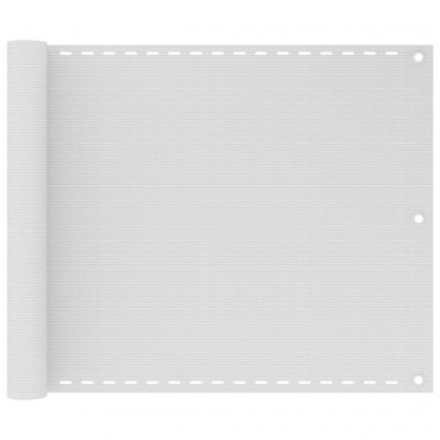 Écran de balcon brise pare vue protection confidentialité en PEHD 75 x 400 cm blanc 02_0010158