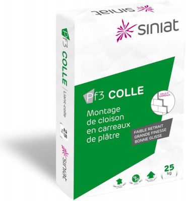 Colle de blocage PF3 sac de 25 kg SINIAT