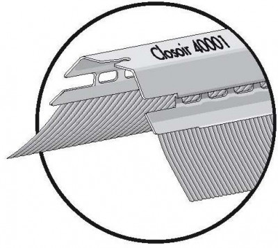 Closoir de ventilation Shark plomb naturel 2000 x 90 mm PROFIMO                                                               