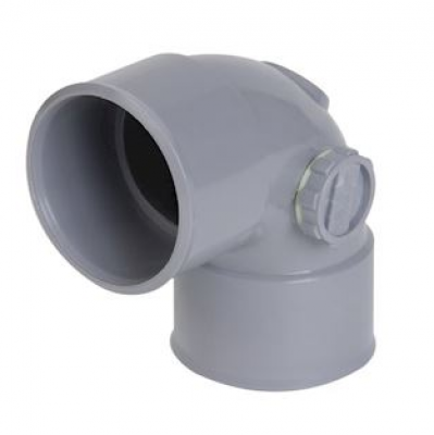 Coude PVC évier femelle-femelle avec bouchon 40 cm NICOLL