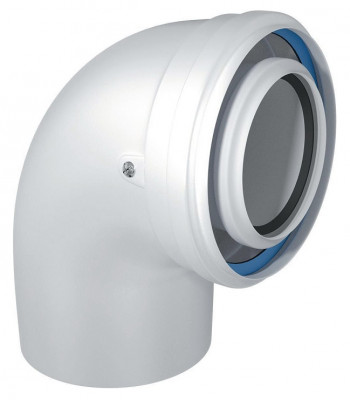 Coude pps/galv 87° blanc 60/100 mm TEN