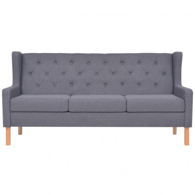 Ensemble de canapés 2 pièces 140 x 68 x 90 cm tissu gris 02_0020844