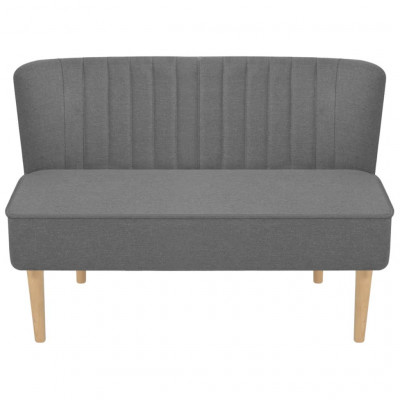Canapé 117 x 55,5 x 77 cm tissu gris clair 02_0019481