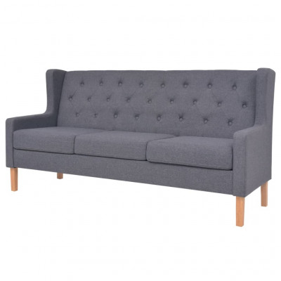 Ensemble de canapés 2 pièces 76 x 68 x 90 cm tissu gris 02_0019100