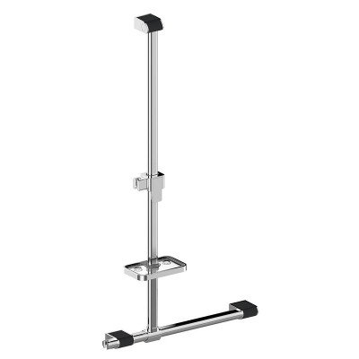 Main courante TavecL Onyx2 chromée avec caches blancs 1200 x 600 mm AKW INTERNATIONAL