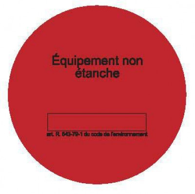Vignettes de contrôle d'étanchéité reconnu non étanche 30 exemplaires rouges ALL COM