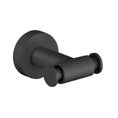 Porte-peignoir double Grand Hotel noir mat BAGNO ET ASSOCIATI