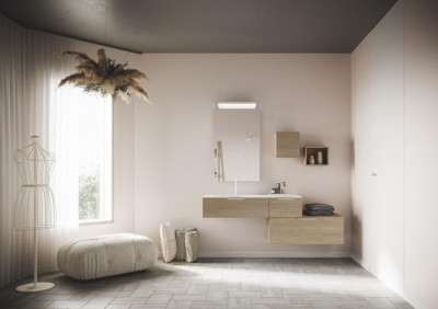 Caisson haut Progetto finition olmo nature 30 x 32 x 50 cm INDA