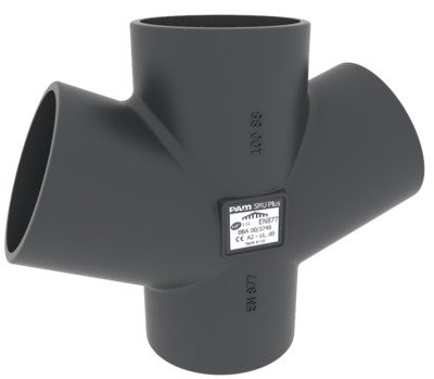 Embranchement Culotte double SMU Plus à 68° en fonte diamètre nominal 100-100 mm PAM