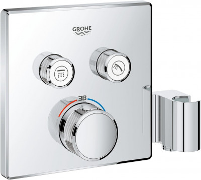Façade avec mitigeur thermostatique Grohtherm SmartControl pour installation encastrée GROHE