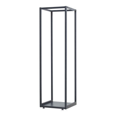 Range-bûches pour usage intérieur extérieur porte-bûches design support rangement bois de chauffage 35 x 35 x 120 cm acier laqué noir 03_0006294