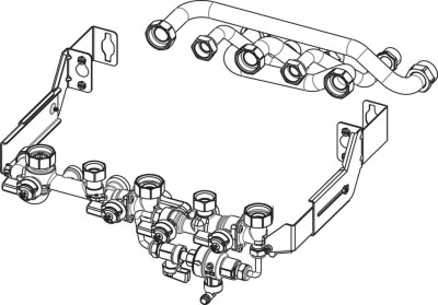 NF-Barrette avec douilles Easy install Celtic pour Urbia/Clas B One Plus 43 x 125 x 420 mm ARISTON