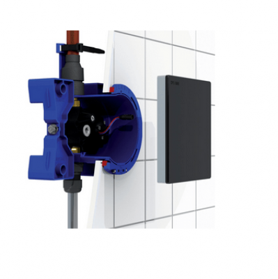 Boîtier d'encastrement pour TEMPOMATIC 4 urinoir F1/2" encastré pile 6V kit 1/3 DELABIE