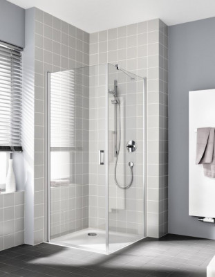 Paroi de douche Cada CC TWR 07520 VPK argent poli verre clair 32 x 750 x 2000 mm ROTH