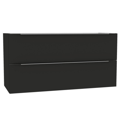 Meuble sous vasque Plénitude 2 tiroirs noir mat 460 x 600 x 1200 mm