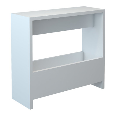 Table d'appoint rectangulaire avec porte-revues 60 x 55 x 20 cm blanc 03_0008637