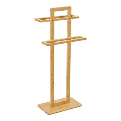 Porte-serviette sur pied 85 x 33,5 x 20 cm bambou 03_0008188