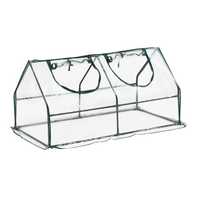 Châssis de jardin à 2 fenêtres en acier et PVC 120 x 60 x 60 cm 03_0008267