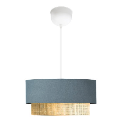 Lustre lampe lumière suspendu suspension loughborough E27 hauteur 70 cm blanc gris bleu jaune 03_0007540