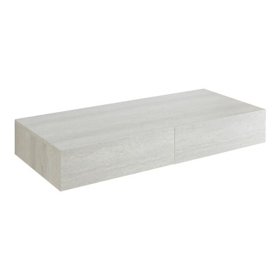 Étagère murale avec 2 tiroirs 80 x 35 x 12 cm effet béton 03_0007008