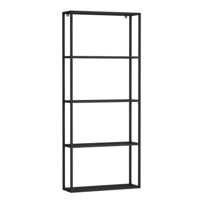 Étagère murale acier 140 x 60 x 18 cm noir 03_0007034