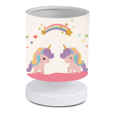 Lampe de bureau pour enfant 22 cm blanc à motif de licorne 03_0007387