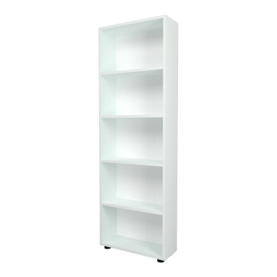 Bibliothèque design pour salon étagère style original à 5 niveaux 172 x 55 x 20 cm blanc 03_0006516