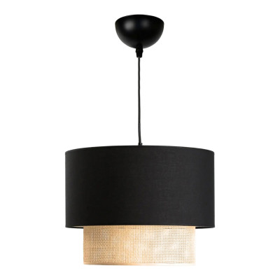 Lustre lampe lumière suspendu suspension loughborough E27 hauteur 70 cm noir jaune 03_0007542